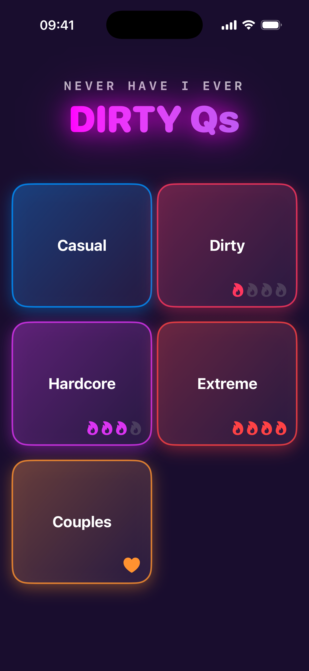 Never Have I Ever App Screenshot 1